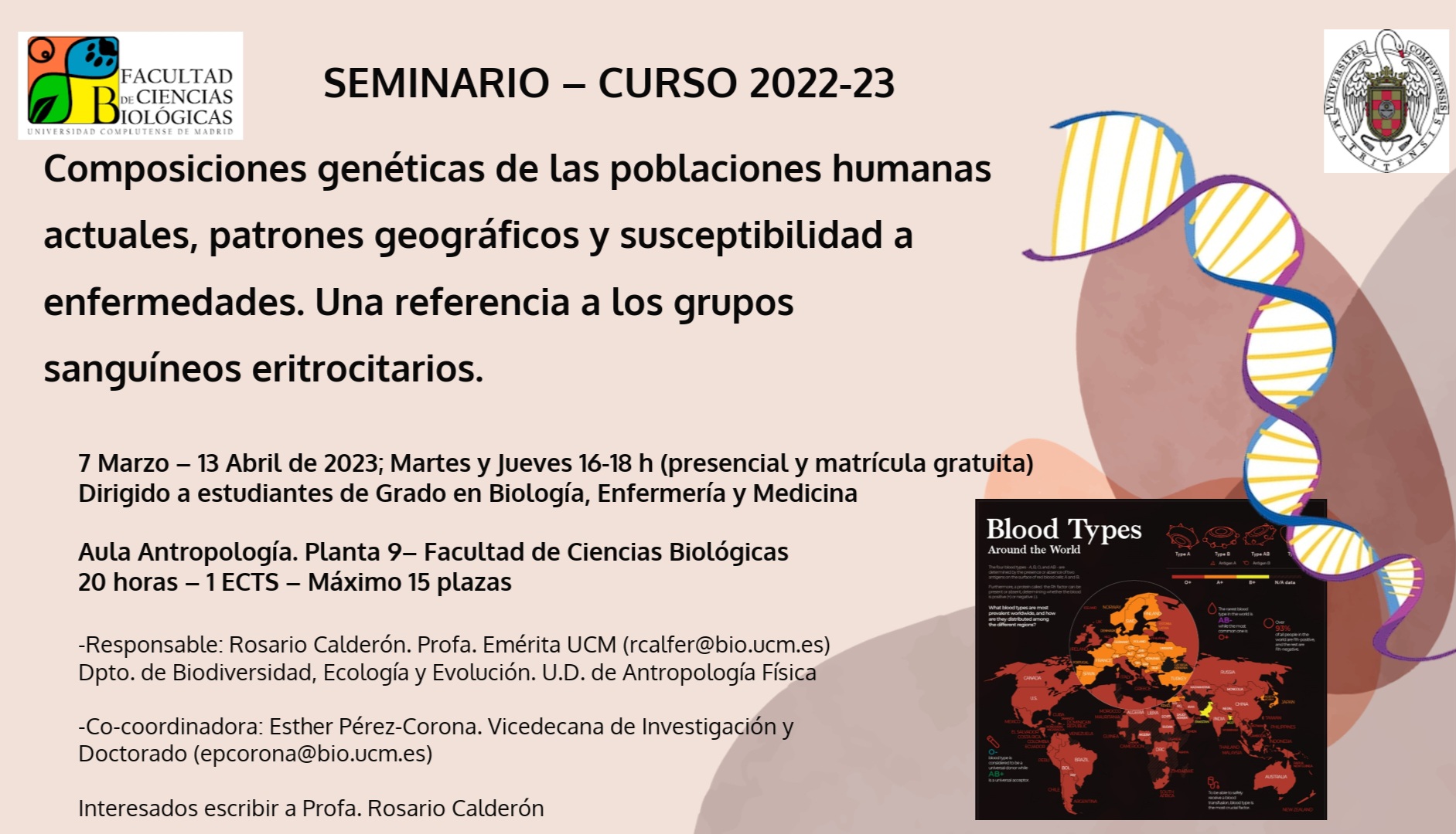 Composiciones genéticas de las poblaciones humanas actuales, patrones geográficos y susceptibilidad a enfermedades. Una referencia a los grupos sanguíneos eritrocitarios.